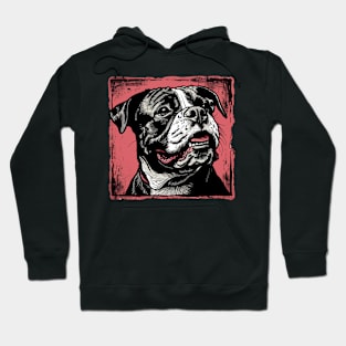 Retro Art American Bully Dog Lover Hoodie